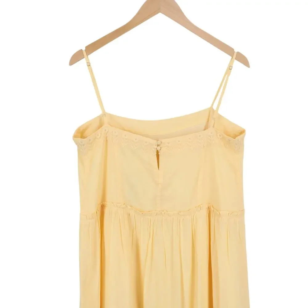 J.Crew Sorrento Dress Cotton Voile Banana Cream Yellow Size Medium NWT - Picture 7 of 8